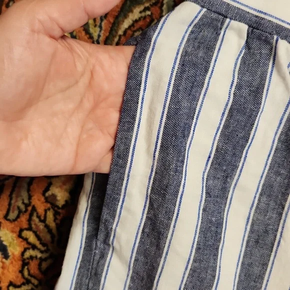 Madewell Wide Leg Pull On Linen Blend Cropped Pants XS - Picture 3 of 11